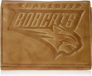 NBA Charlotte Bobcats Embossed Genuine Cowhide Leather Trifold