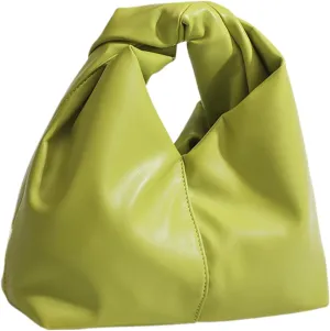 NELSBREXWomen's Leather Pleated Cloud Handbag Fashion Knotted Dumpling Type Hobo Clutch Bag for Party, Shopping
