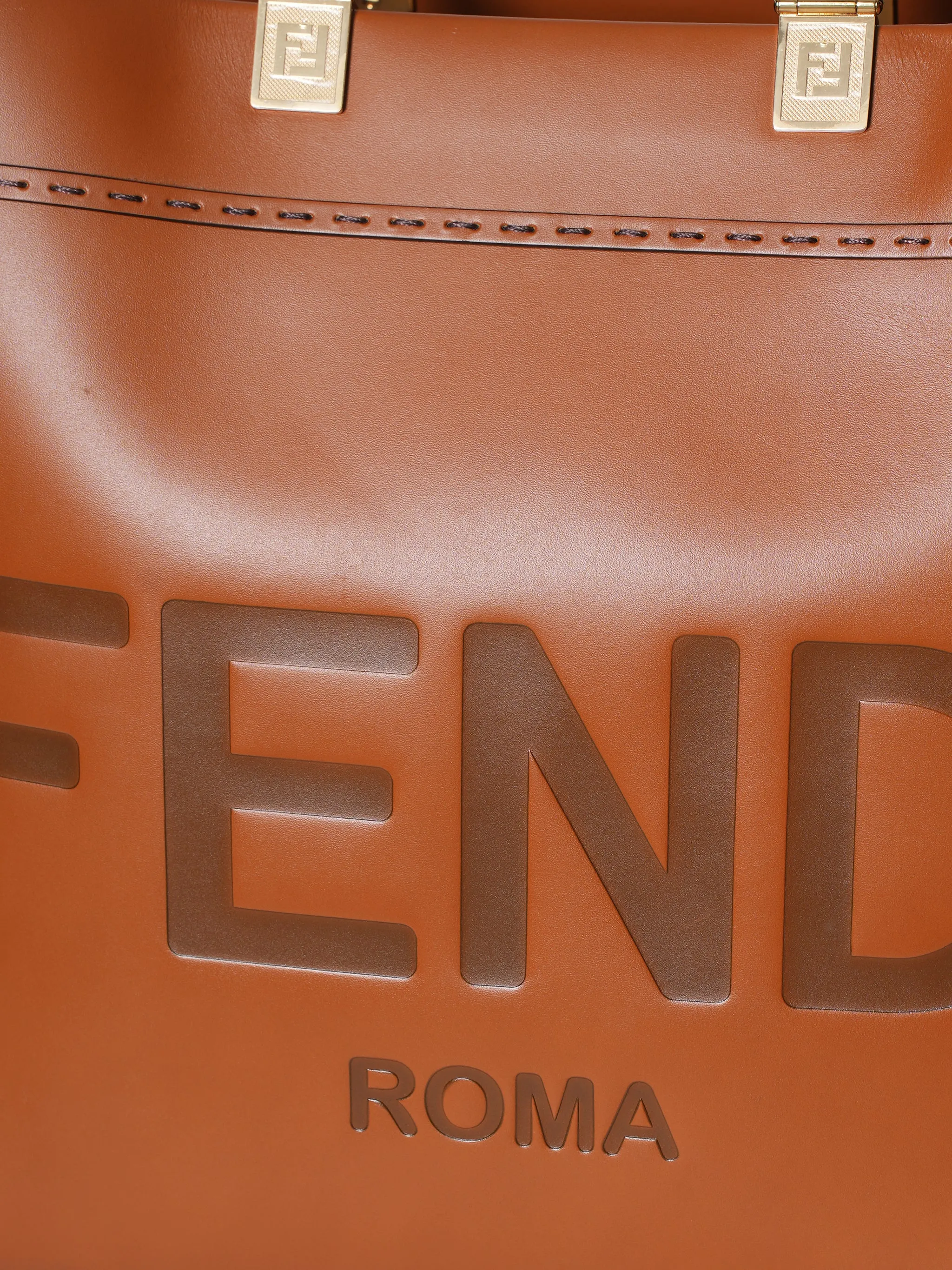 New Fendi Sunshine Leather Large Tote Bag