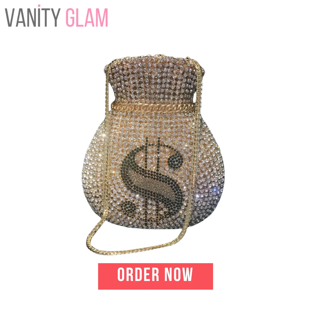 New Women Money Clutch Rhinestones