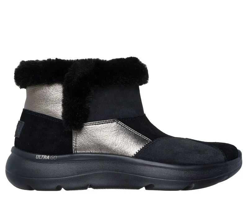NEW Women's SKECHERS ON-THE-GO ENCORE - CAITLIN Black LEATHER Boots AUTHENTIC IN BOX