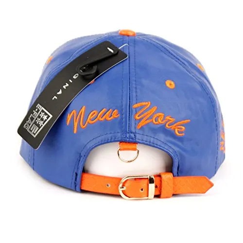 New York Faux Leather Baseball City Cap with Snake Faux Leather Flat Brim