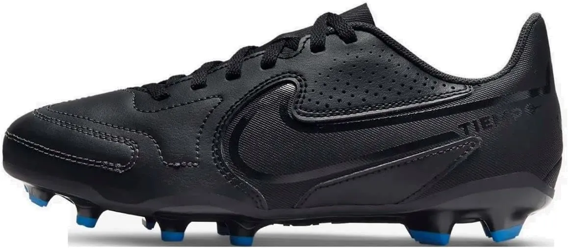 Nike Kids Jr Legend 9 Club FG/MG Soccer (Toddler/Little Kid/Big Kid) Black/Black-Summit White 4.5 Big Kid