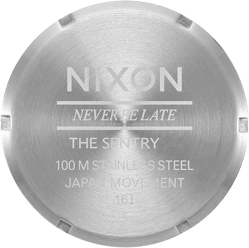 Nixon Men's A105 Sentry 42mm Stainless Steel Leather Quartz Movement Watch