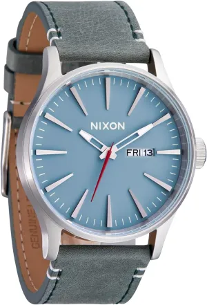 Nixon Men's A105 Sentry 42mm Stainless Steel Leather Quartz Movement Watch