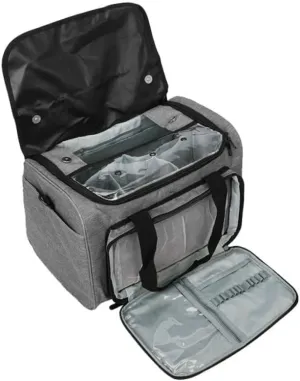 NUOBESTY Fashion Woolen Yarn Storage Bag Kit Multi-Function Oxford Handbag Large Capacity Travel Pouch Grey