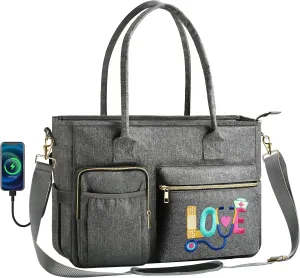 Nurse Bag - Large 17'' Tote for Work & Nursing School Essentials