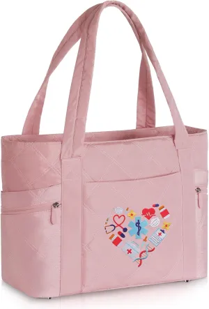 Nurse Bags for Work, Tote Bag for Women, 17'' Large Nursing Bags, Clinical Bag for Nursing Students, Gifts for Nurses