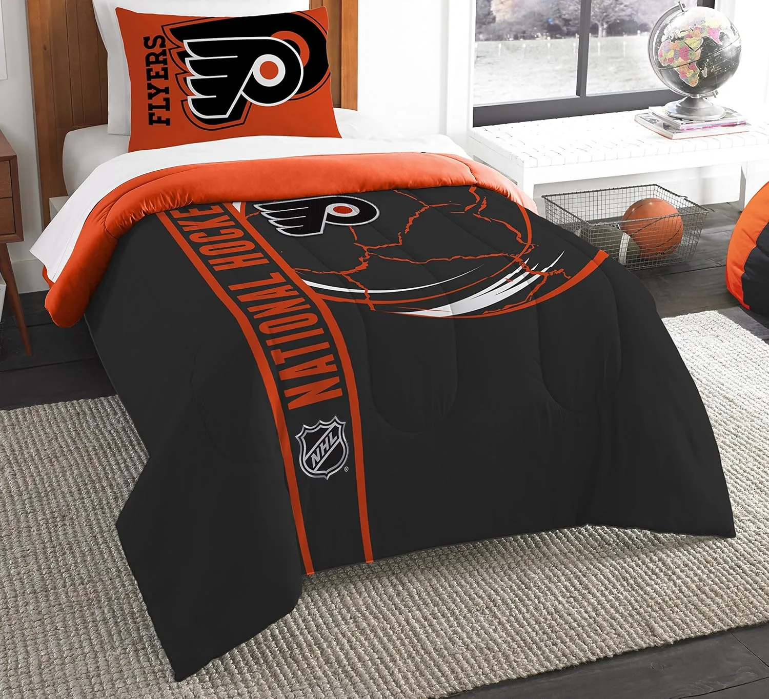 Officially Licensed NHL Twin or Full/Queen Comforter and Sham Set