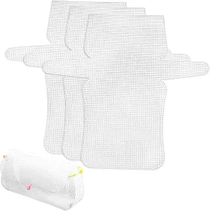 OHPHCALL Plastic Mesh Canvas Sheets for Embroidery 4pcs DIY Cross Stitch Canvas Sheets Crossbody Bag Purse Making Bag Canvas Sheets for DIY Craft Yarn Crafting