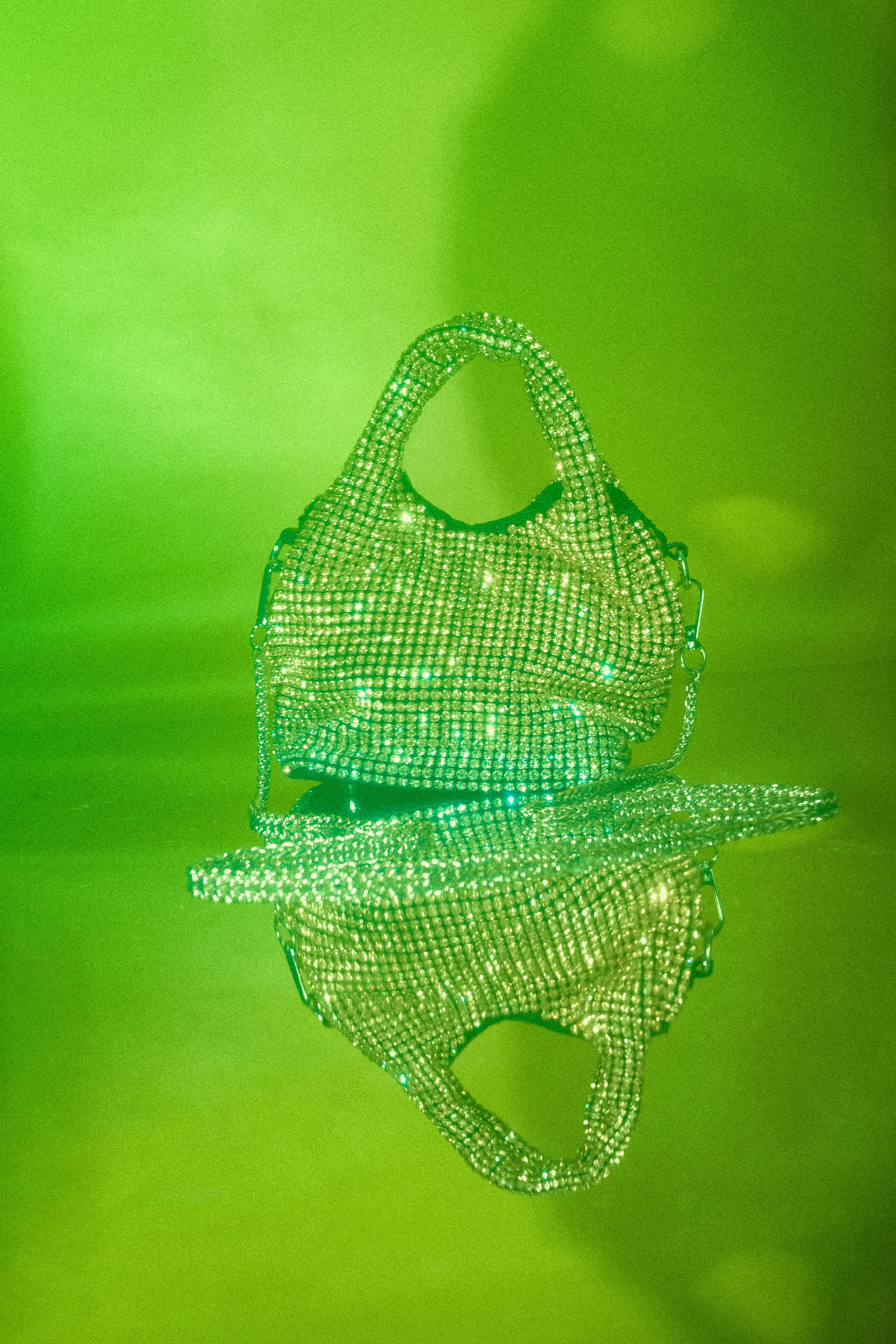 Ombre Green Bling Party Bag