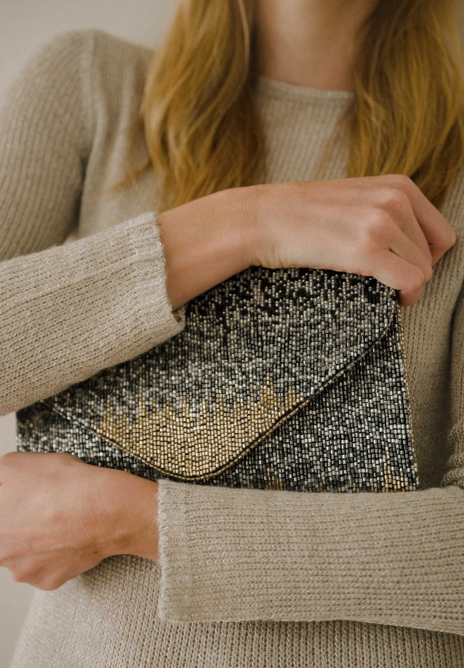Ombre Skies Beaded Handbag (Preorder)
