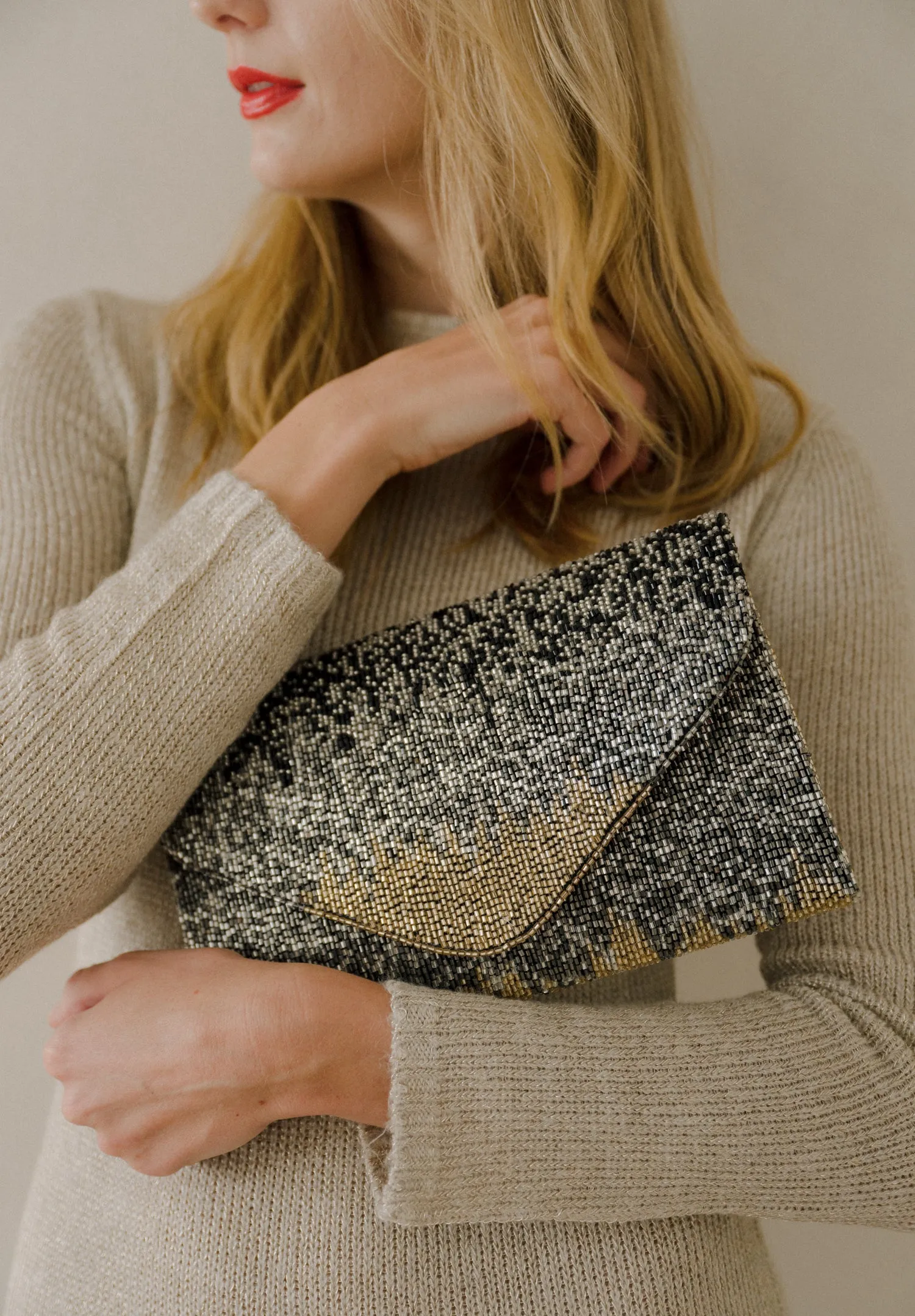 Ombre Skies Beaded Handbag (Preorder)
