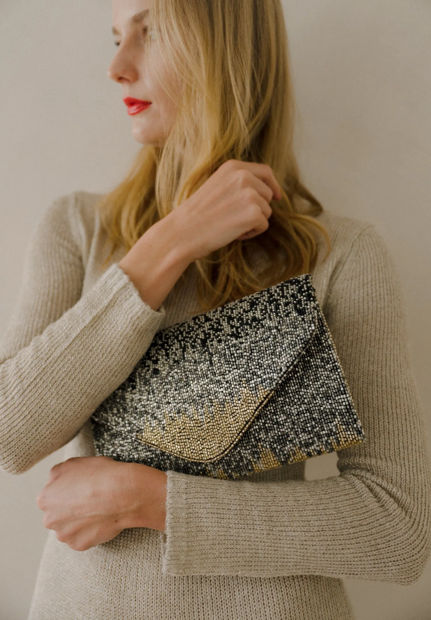 Ombre Skies Beaded Handbag (Preorder)