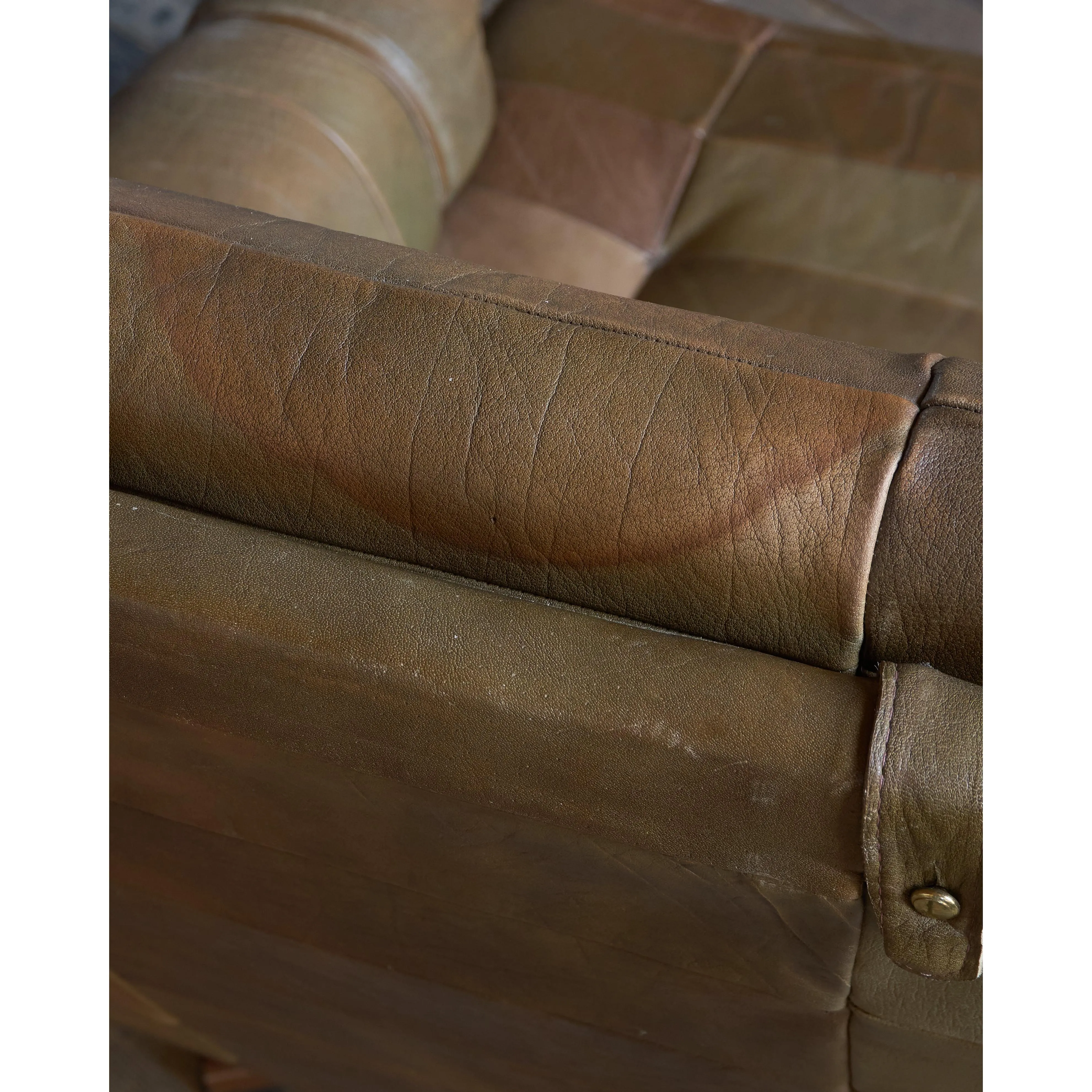 OPE Möbler Leather Swivel Armchair