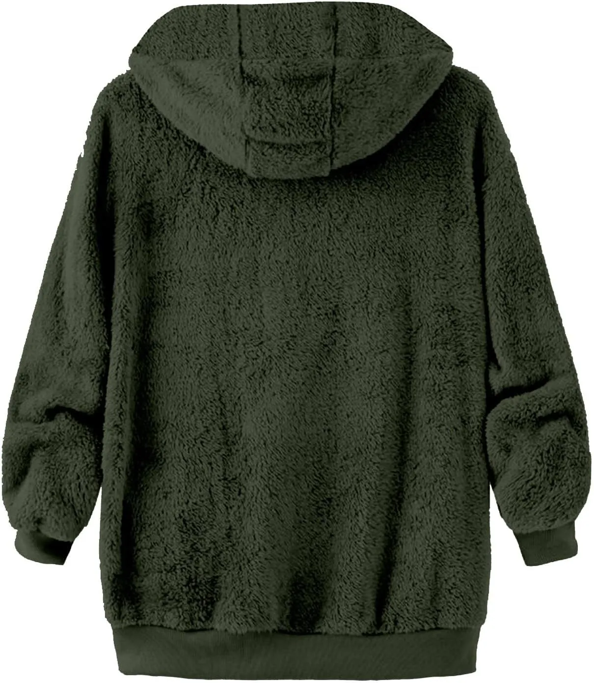 Oversized Fuzzy Fleece Jackets For Women Fashion 2024 Soft Faux Fur Cardigan Coat Shaggy Warm W
