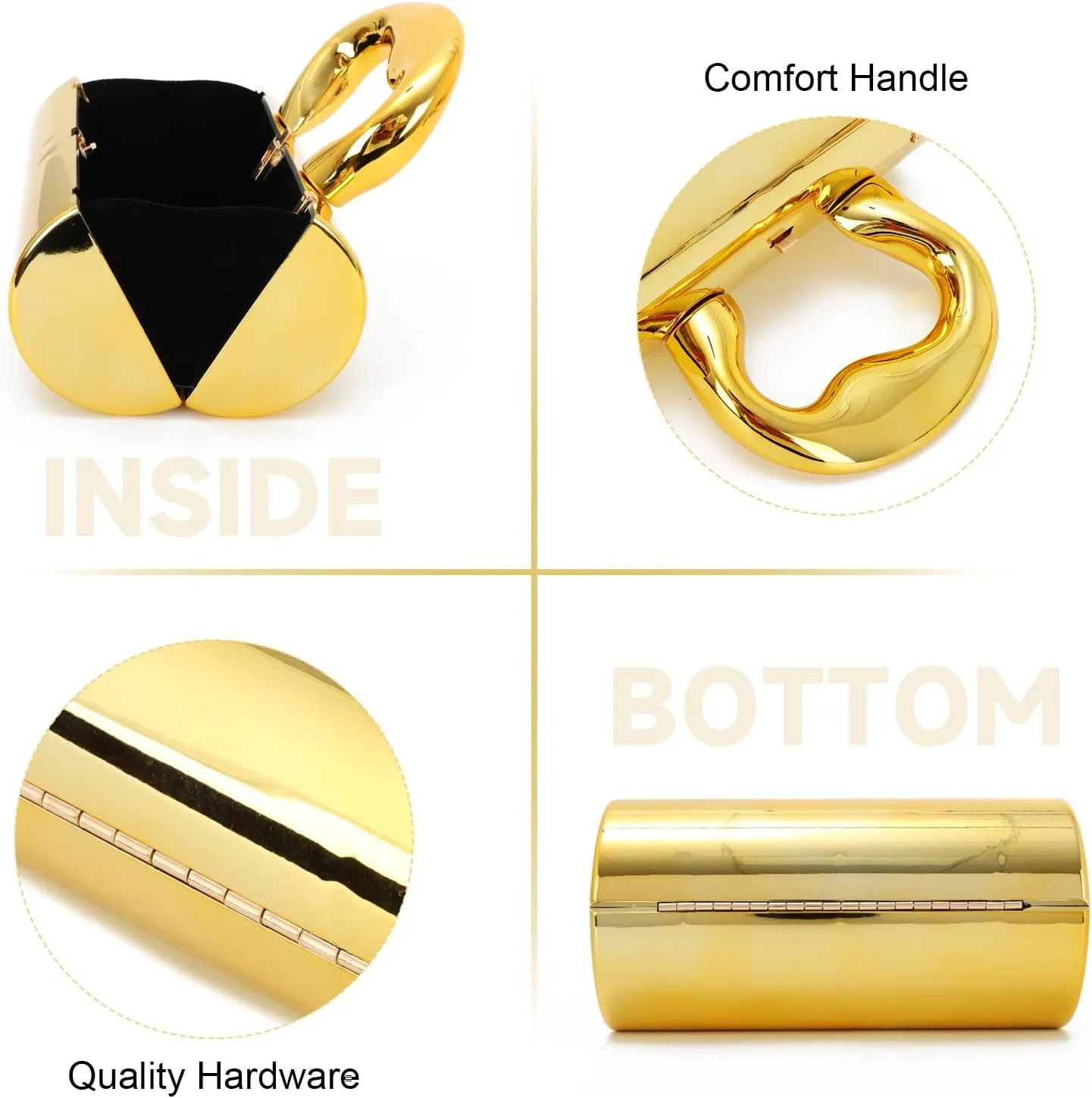 Oweisong Acrylic Handbag Tote for Women Gold Clutch Purse Top Handle Satchel Y2K Party Shoulder Bag with Top Handle 2025