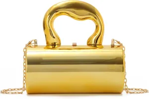 Oweisong Acrylic Handbag Tote for Women Gold Clutch Purse Top Handle Satchel Y2K Party Shoulder Bag with Top Handle 2025