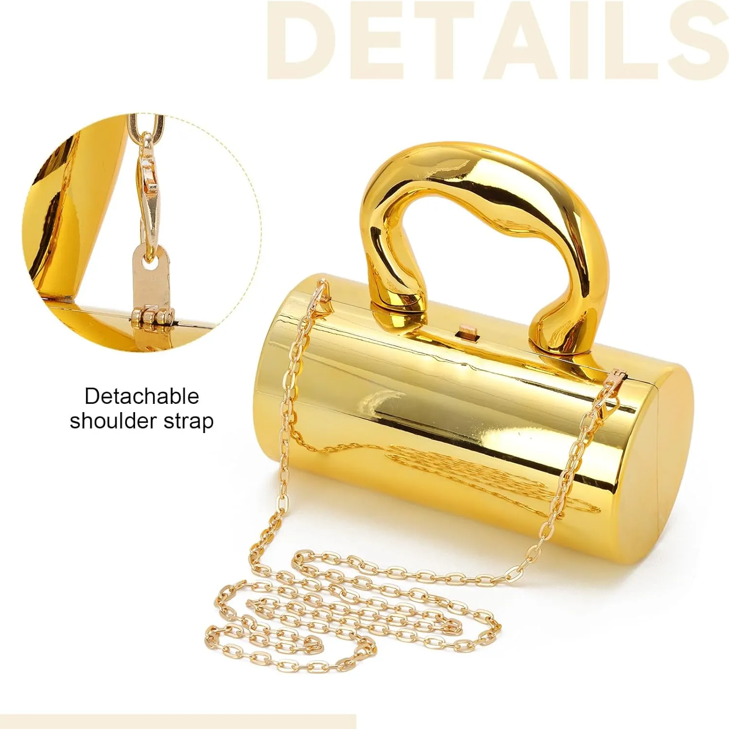 Oweisong Acrylic Handbag Tote for Women Gold Clutch Purse Top Handle Satchel Y2K Party Shoulder Bag with Top Handle 2025