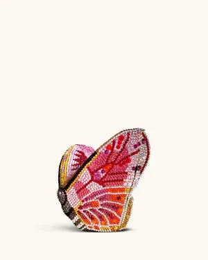 Paisley Crystal Butterfly Clutch - Multicolor