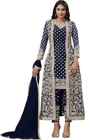 Pakistani Women's Readymade Indian Salwar Kameez Trouser Pant Dupatta Dresses (US, Numeric, 46, Regular, Regular, Choice 3)