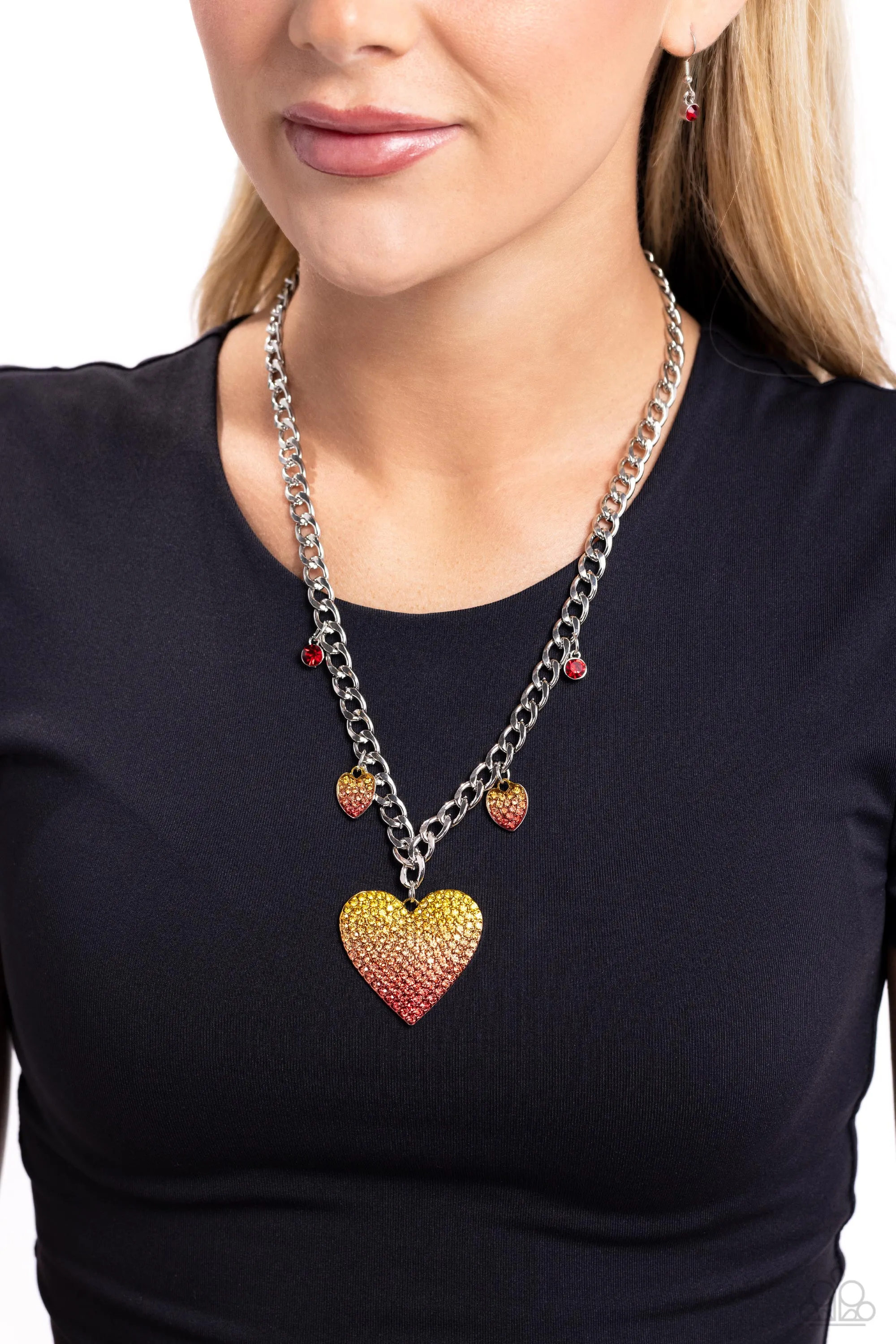 Paparazzi For the Most HEART Necklace Red