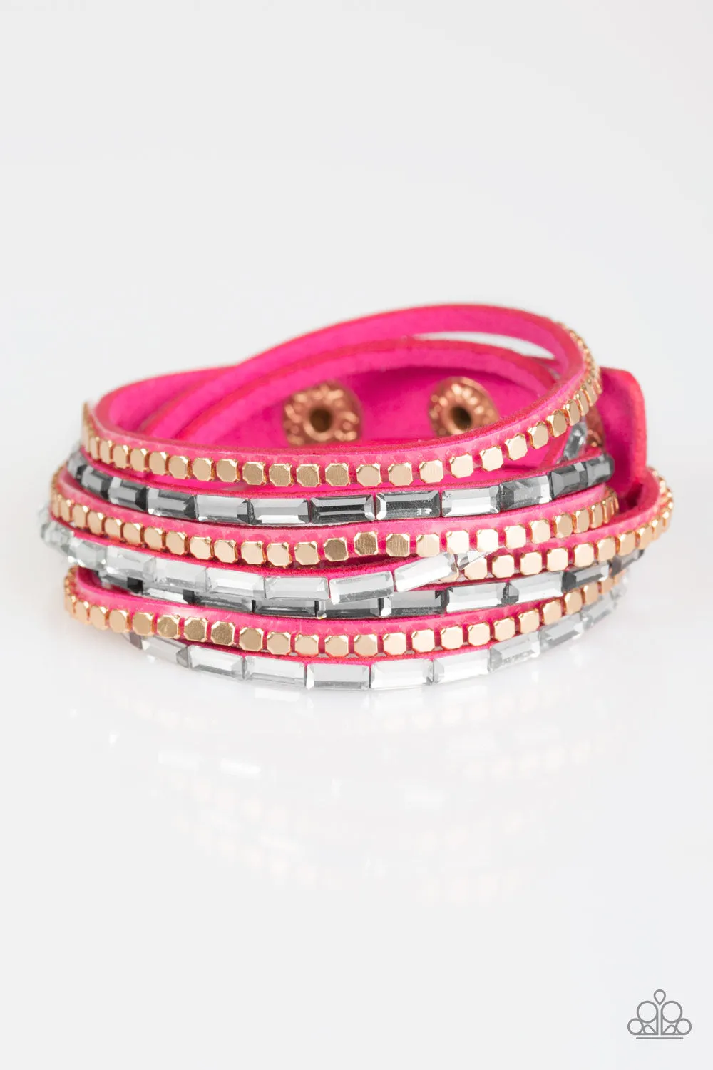 Paparazzi This Time With Attitude Bracelet Pink