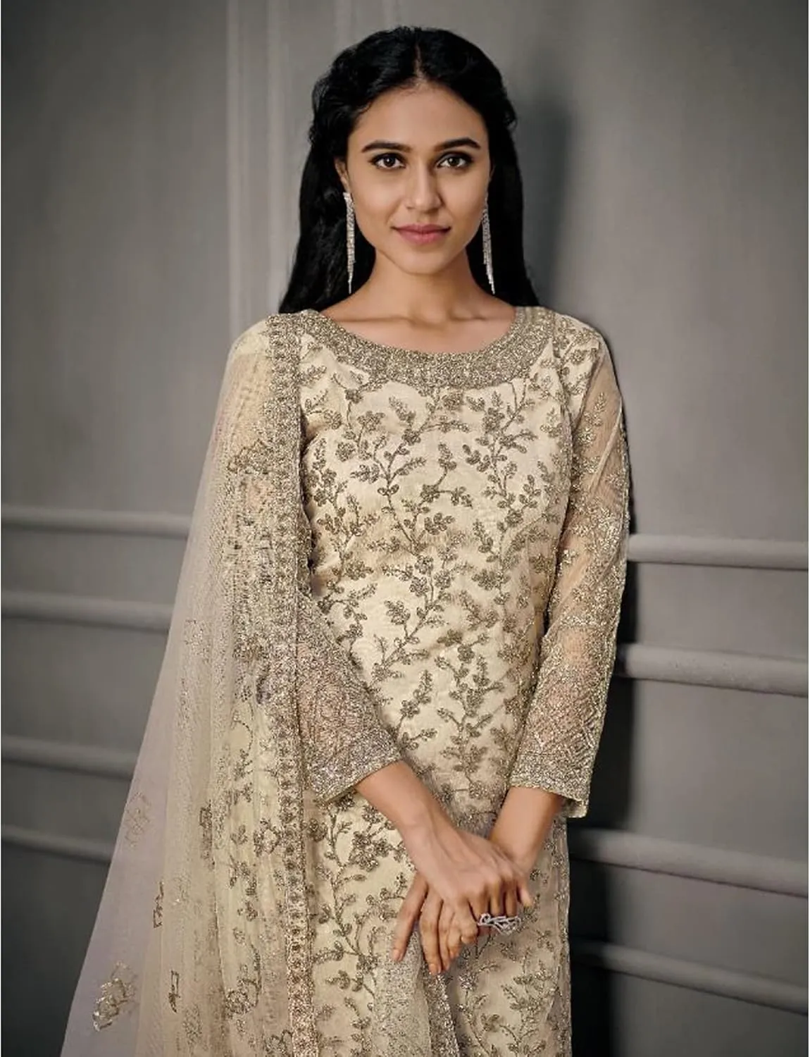 Party Wear Pakistani Designer Salwar Kameez Shrug Suits Indian Stitched Trouser Pant Plazzo Dress