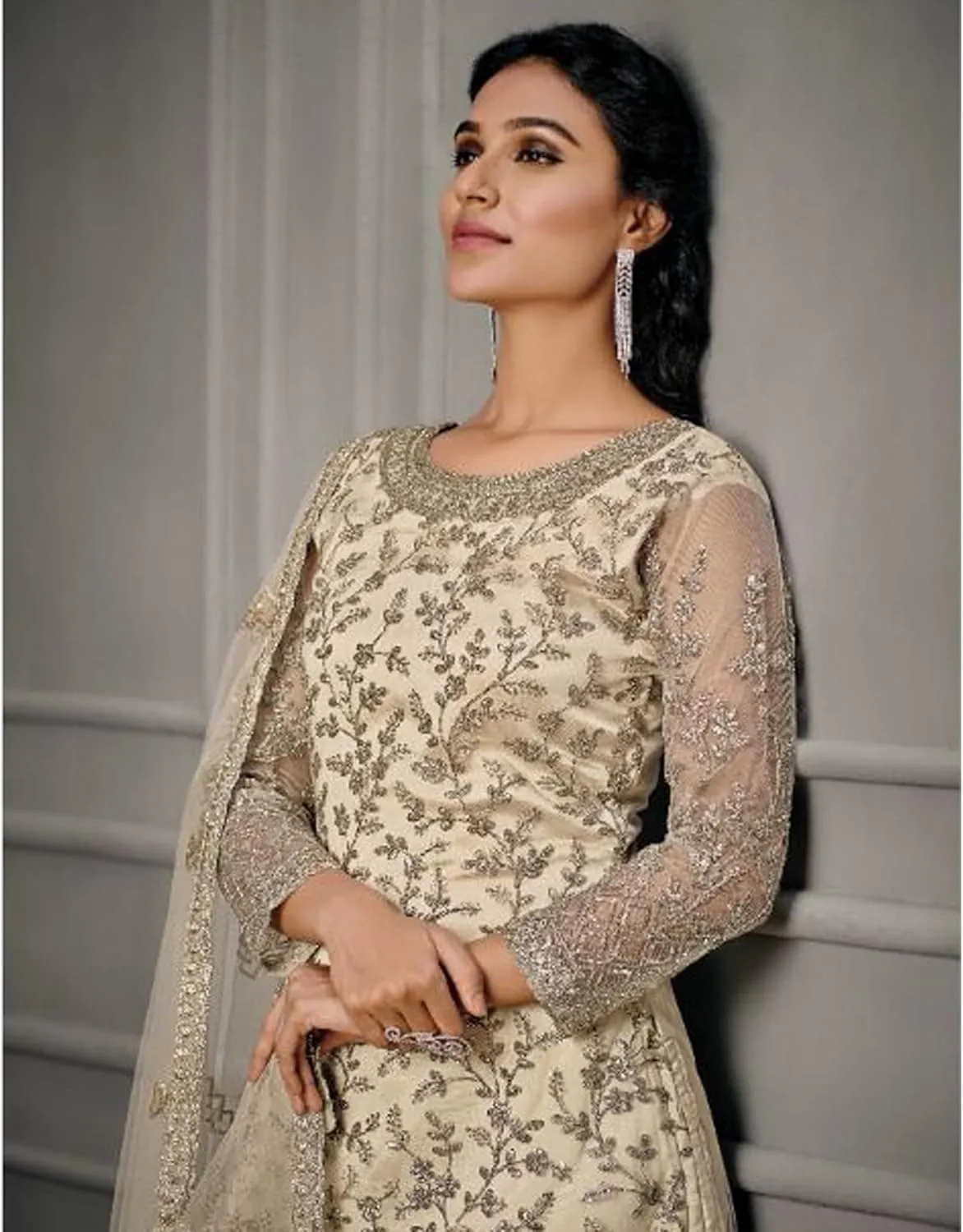 Party Wear Pakistani Designer Salwar Kameez Shrug Suits Indian Stitched Trouser Pant Plazzo Dress