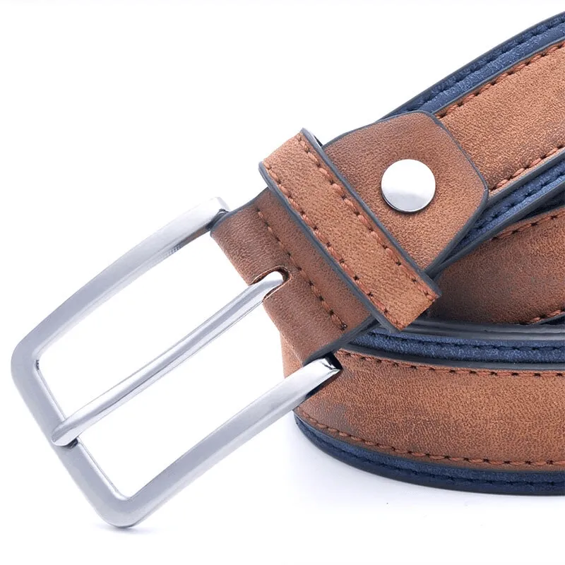 Patchwork Mens Belt - Designer Casual Fashion Accessory