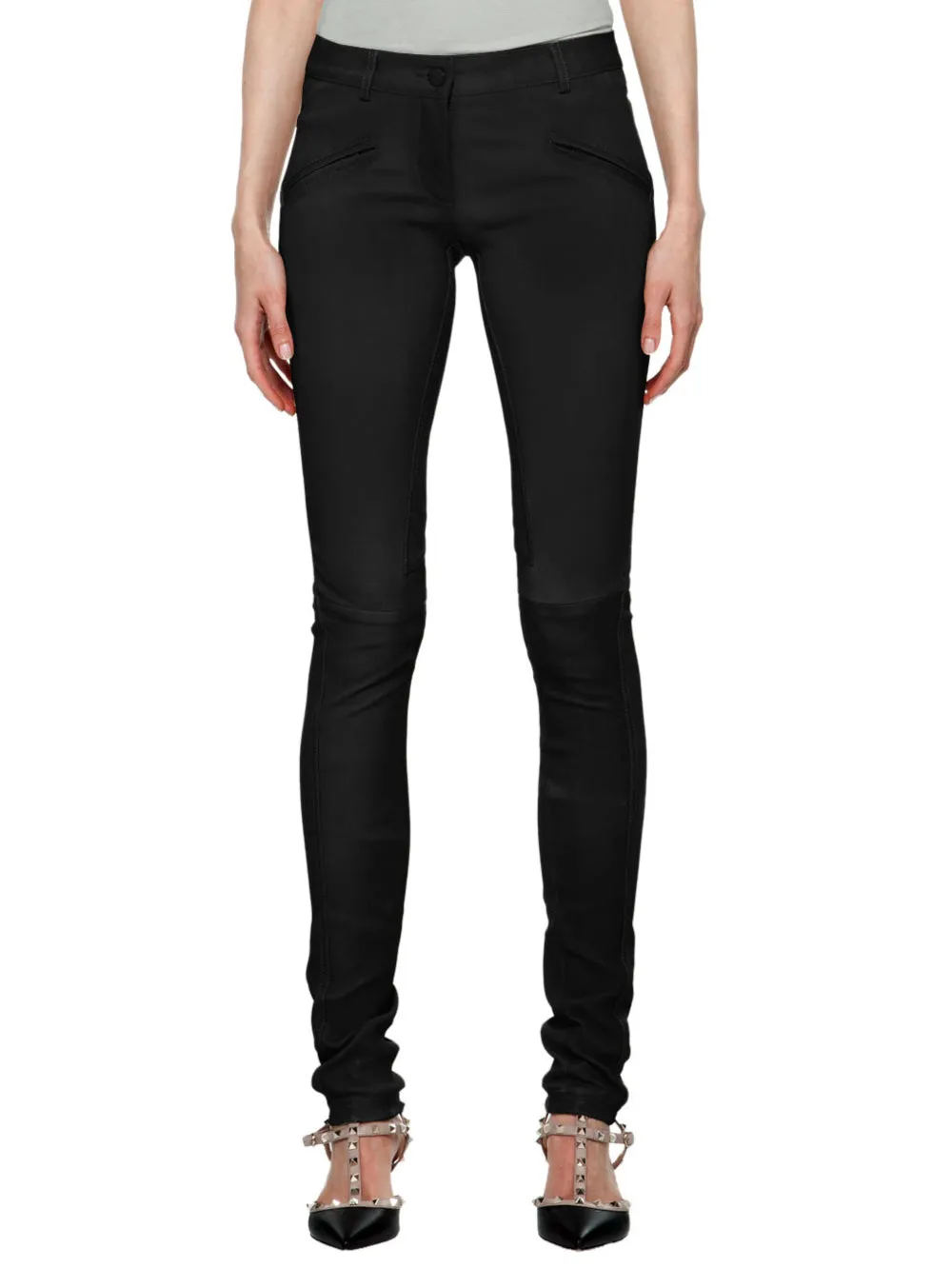 Patchy Trendy Leather Pants