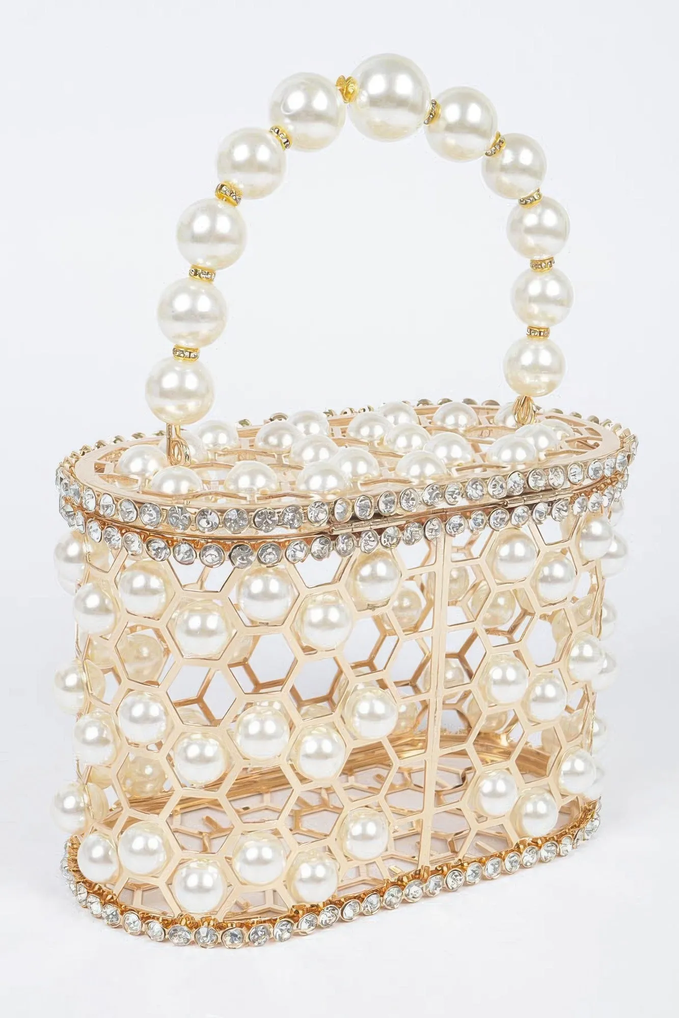 Pearl Mesh Party Clutch