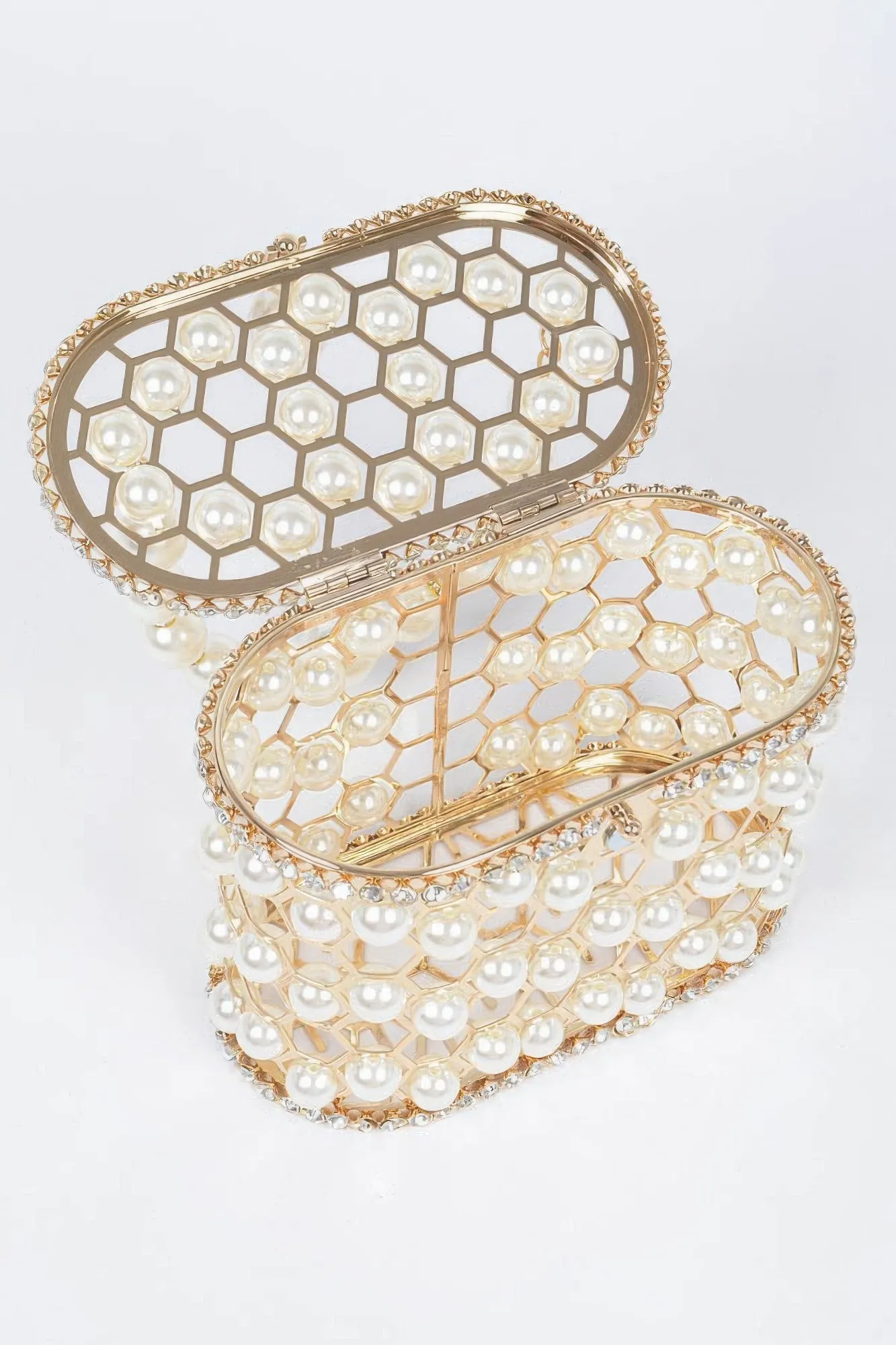 Pearl Mesh Party Clutch