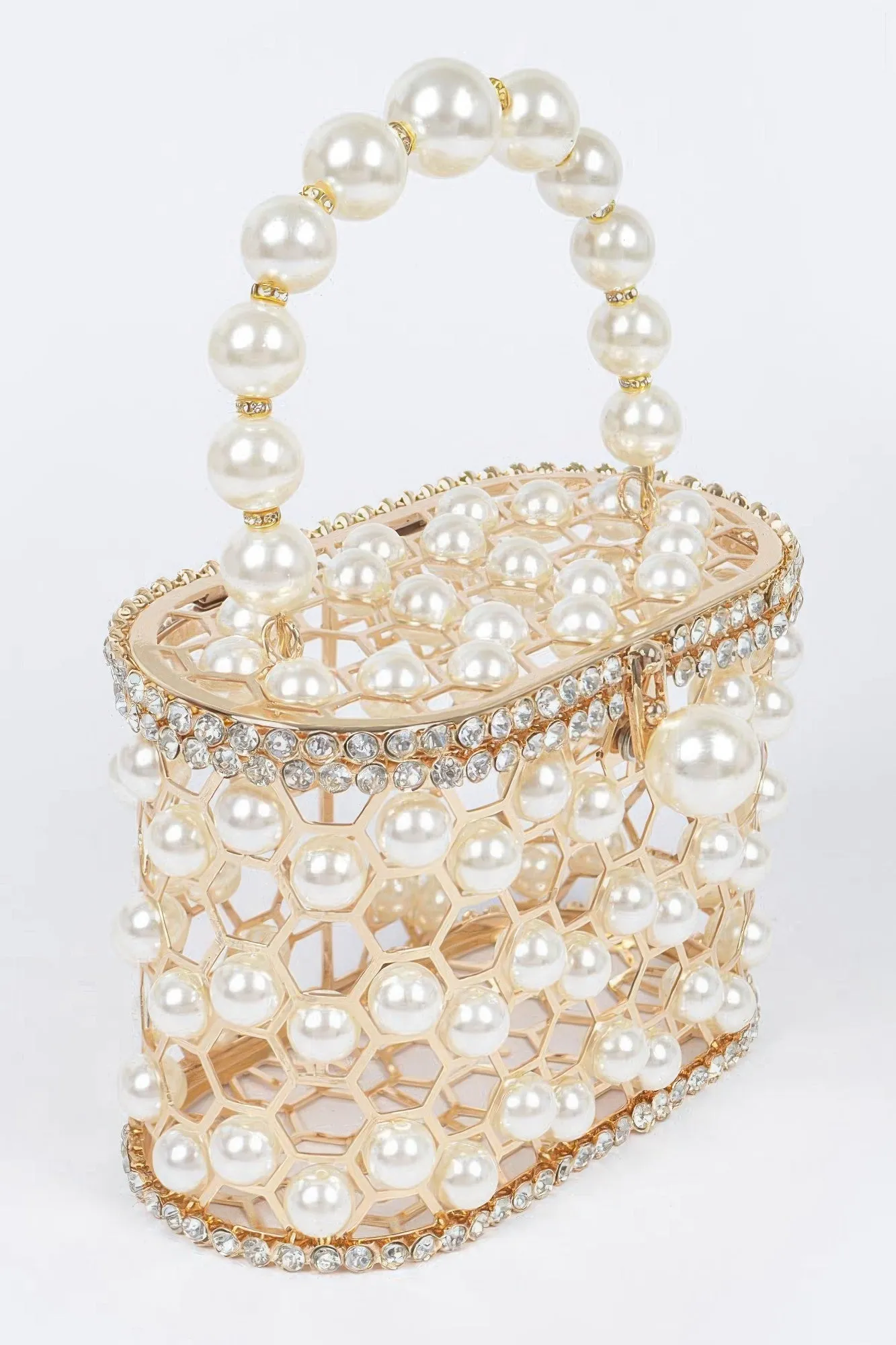Pearl Mesh Party Clutch