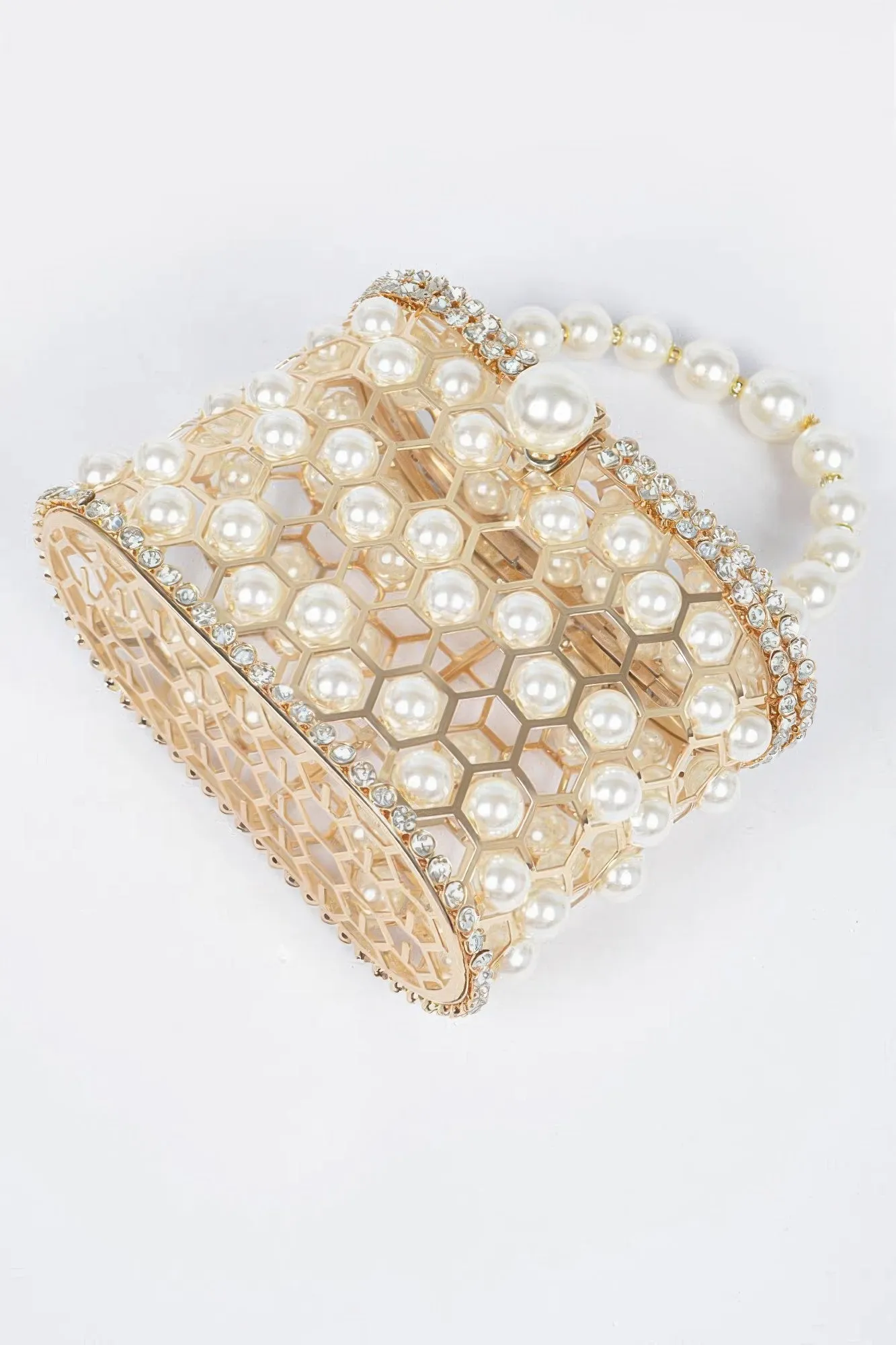 Pearl Mesh Party Clutch