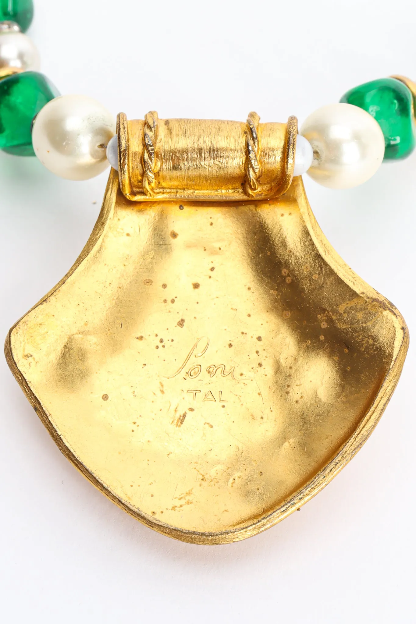 Pearl Shield Pendant Necklace