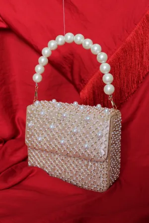 Pearl Shimmer Purse With Handle