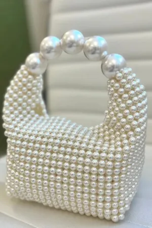 Pearls on pearl bag