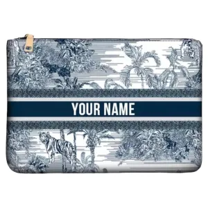 Personalized Clutch Handbag with Your Name or Initial Monogram Embroidery Design for Women Evening Bag Wedding Bridal Gift