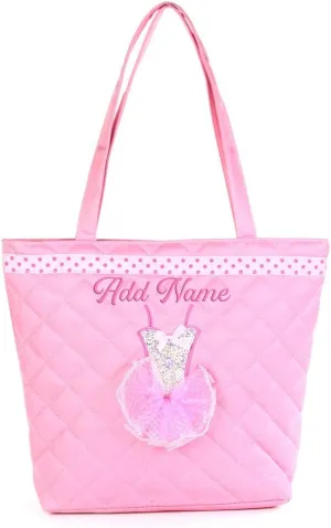 Personalized Embroidered Dance Ballet Dress Tote Bag