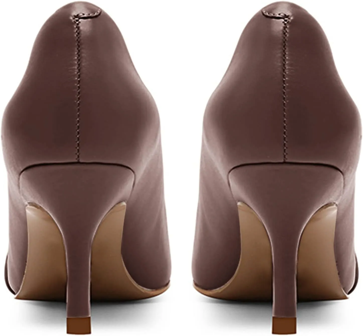 PiePieBuy Womens Pointed Toe Pumps Twist Knot Stiletto Mid Heel Faux Leather Dress Shoes