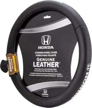 Plasticolor 006744R01 Honda Plasticolor 006744R01 Replacement for Car Truck or SUV Genuine Leather Steering Wheel Cover with Honda Logo