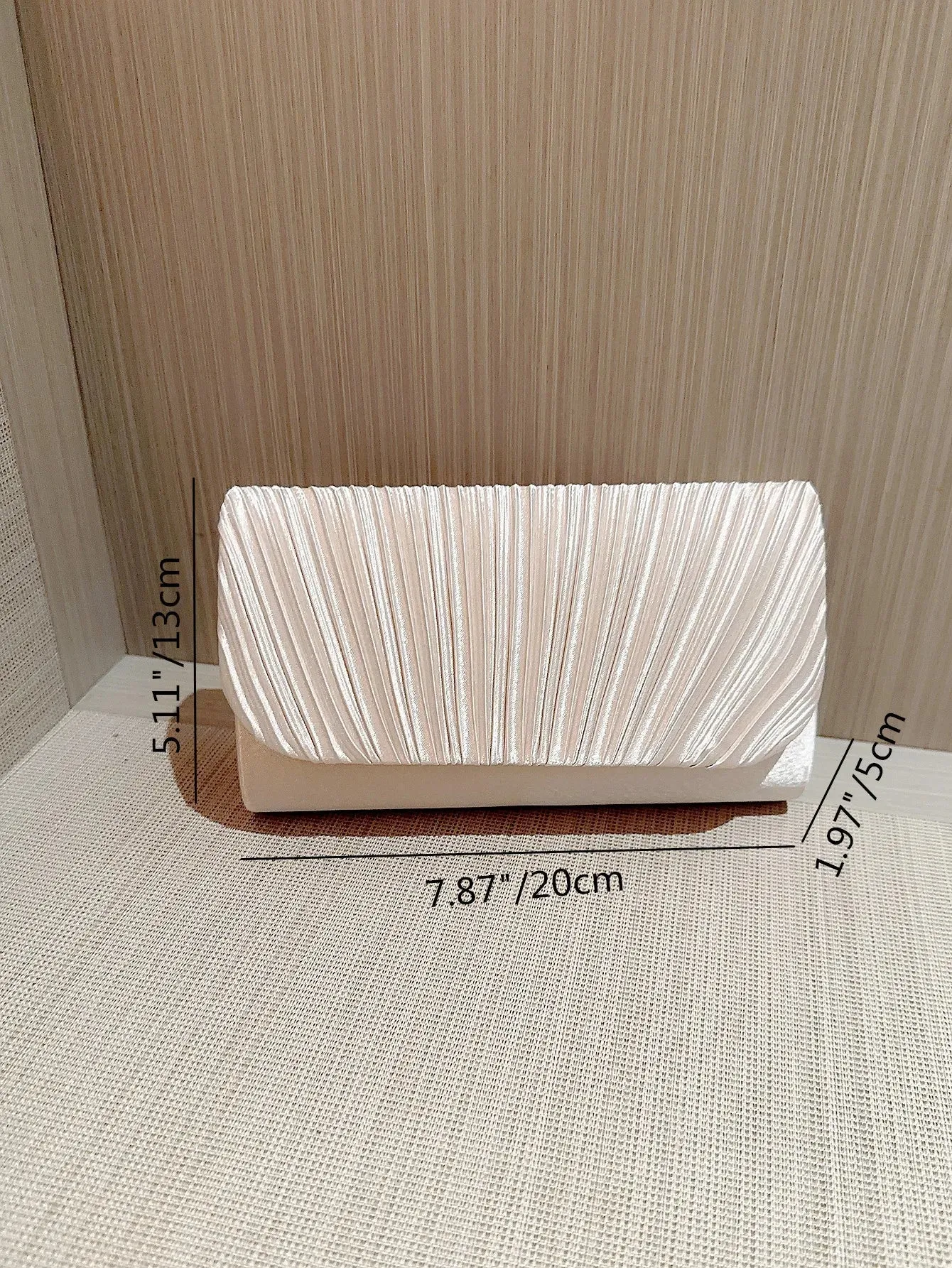 Pleated  Rhinestones Wedding Clutch Purse