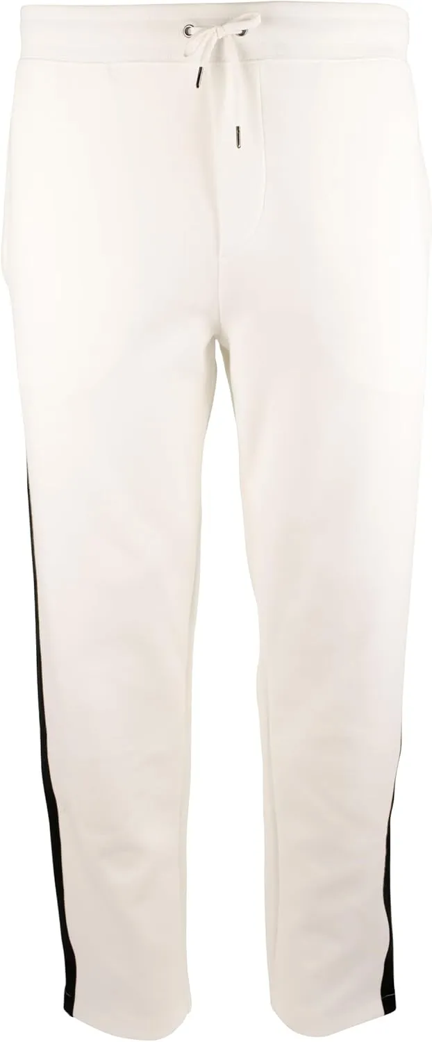 POLO RALPH LAUREN Men's Big & Tall Double Knit Mesh Track Pants WhtM 3XLT White/Black