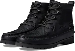 Polo Ralph Lauren Men's Ranger Mid Leather & Oxford Sneaker Boot Fashion, Black, 11
