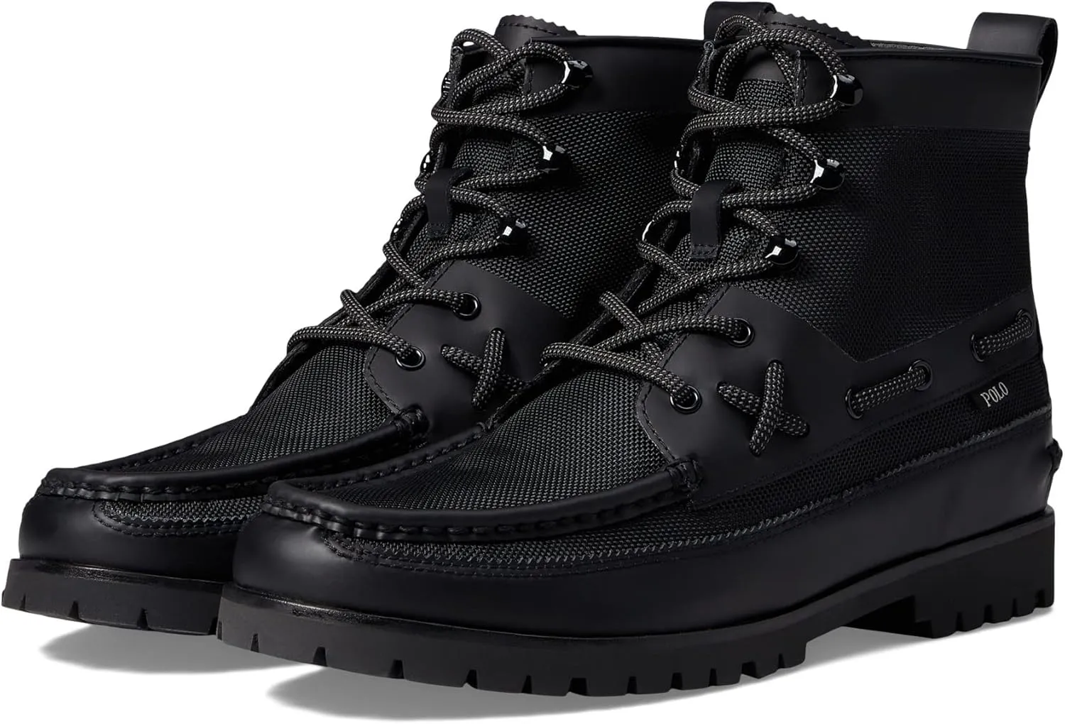 POLO RALPH LAUREN Men's Ranger Mid Leather & Oxford Sneaker Boot Fashion