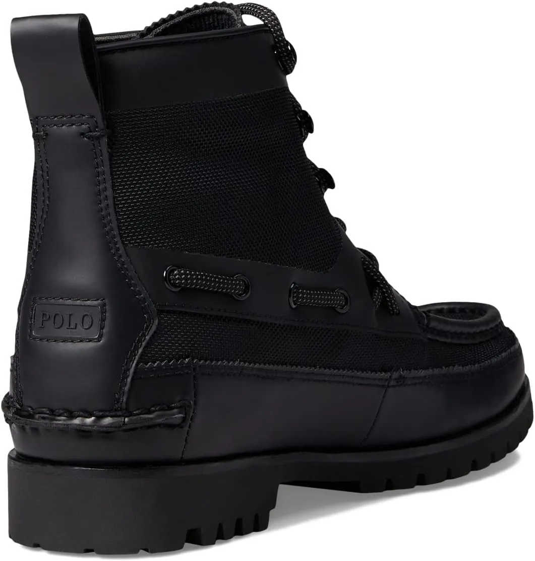 POLO RALPH LAUREN Men's Ranger Mid Leather & Oxford Sneaker Boot Fashion