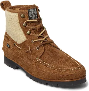 Polo Ralph Lauren Men's Ranger Mid Leather & Oxford Sneaker Boot Fashion