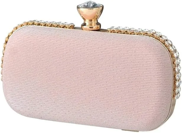 Polyester Cloth Inlay RhinestonesEvening Bag Women's Versatile Clutch Purses