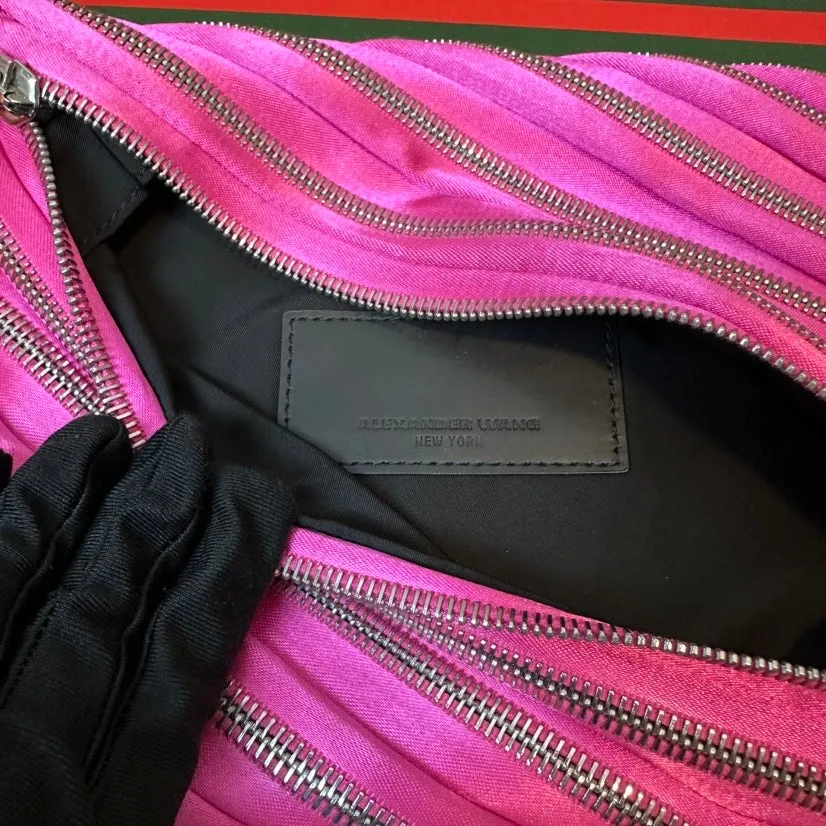 Preloved Alexander Wang Pink Satin Clutch Bag